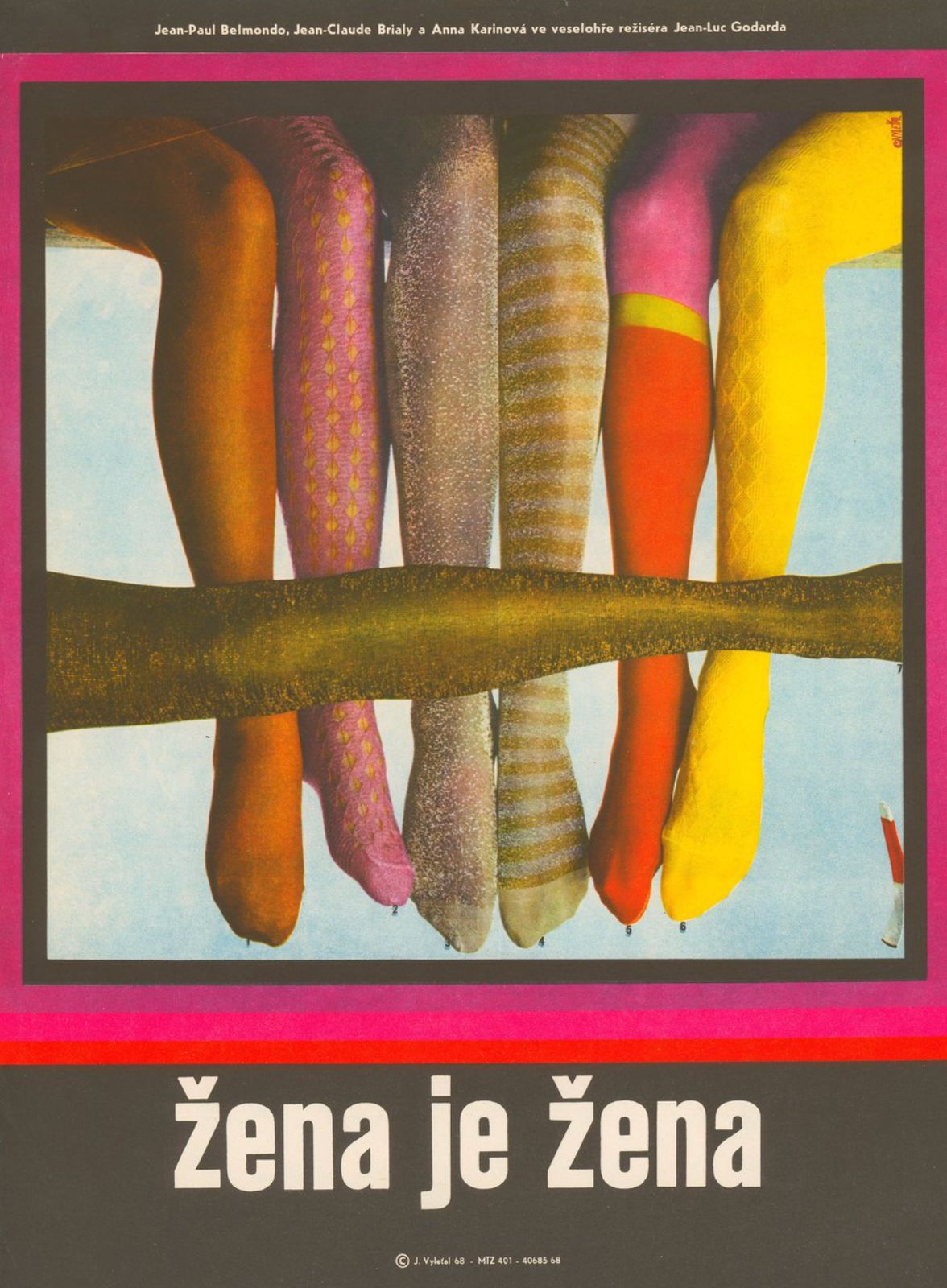 A Woman Is A Woman Original 1968 Czech A3 Poster