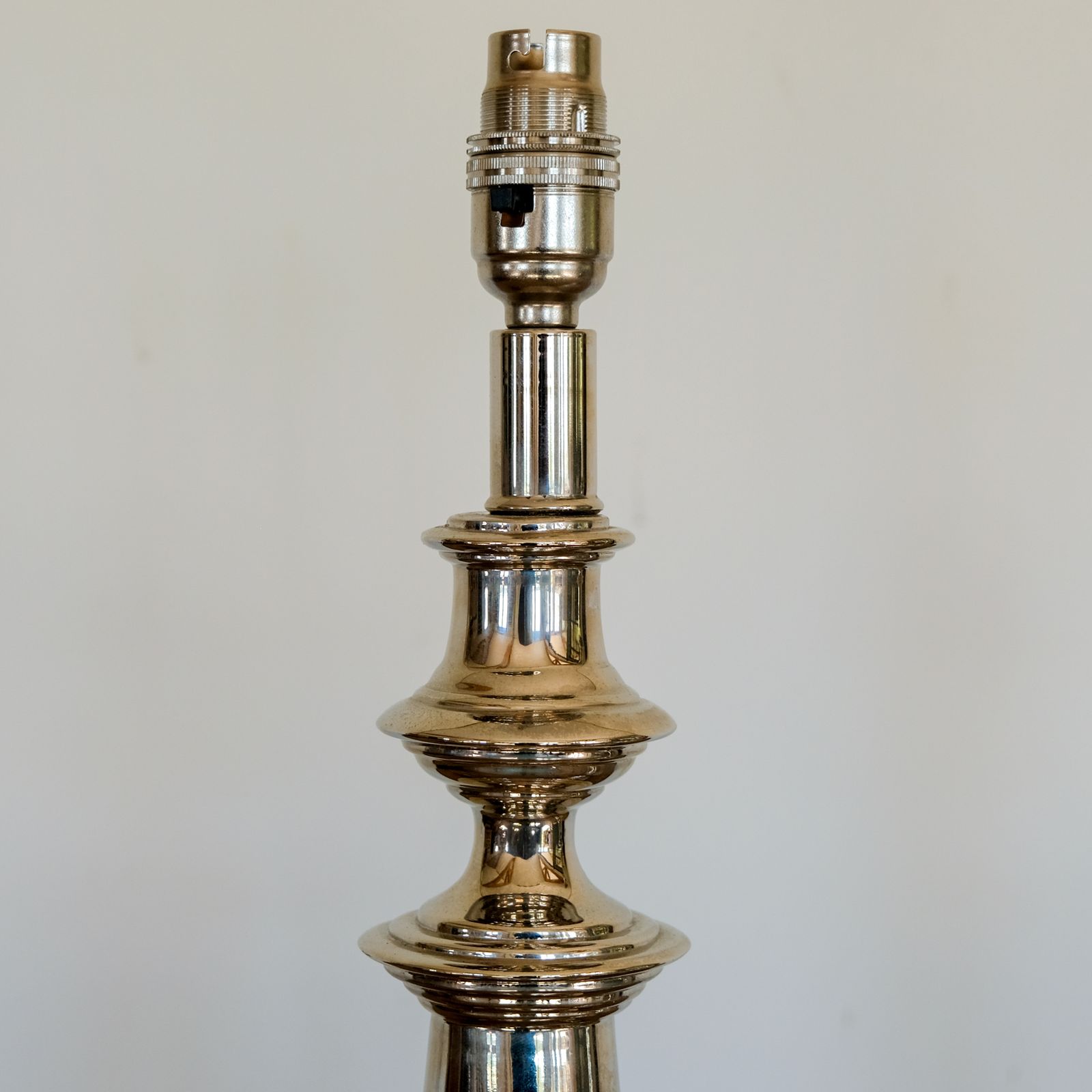 Superb Pair Of French Nickel Plated Table Lamps photo 680.0