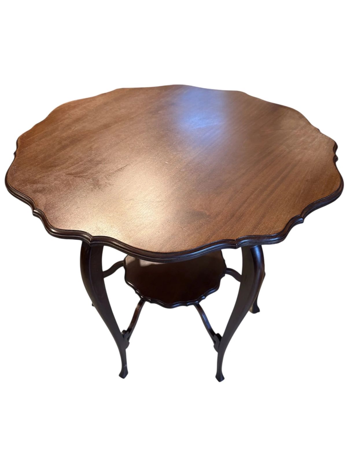 Antique Edwardian Mahogany Octagonal Shaped Occasional Table