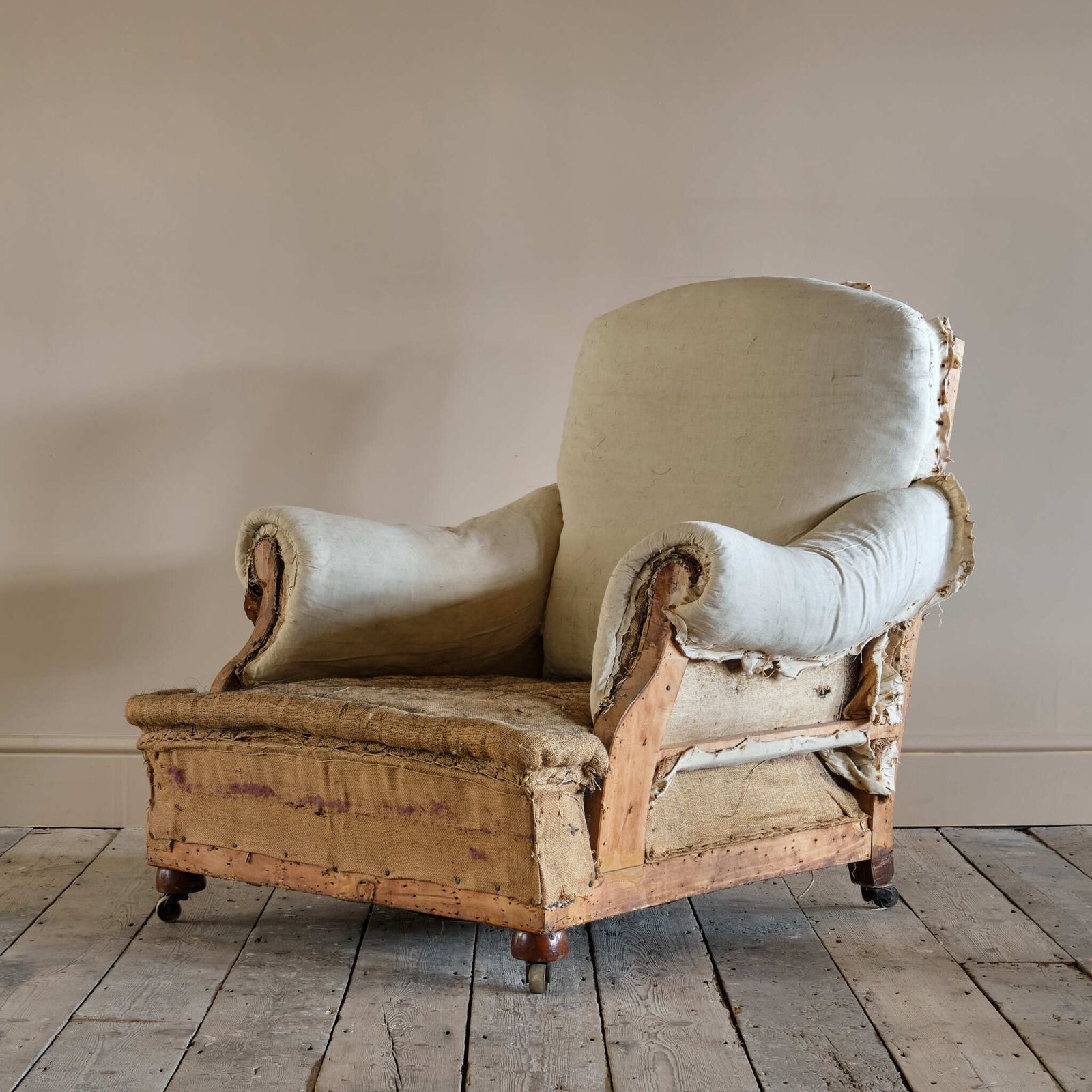 Large Country House Armchair, 1800s photo vintage