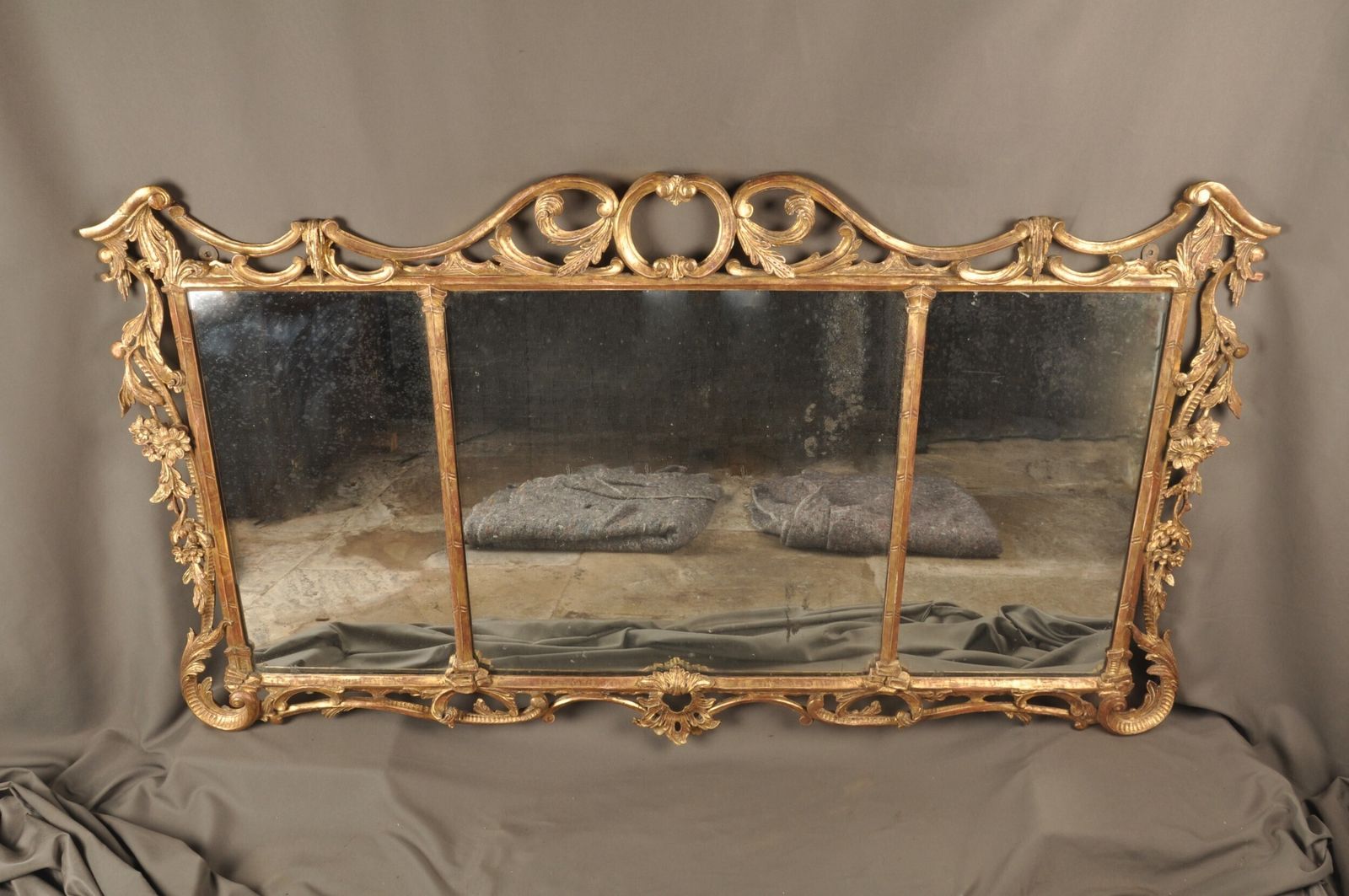 Fine & Rare 18th Century Giltwood Overmantel Mirror photo furniture