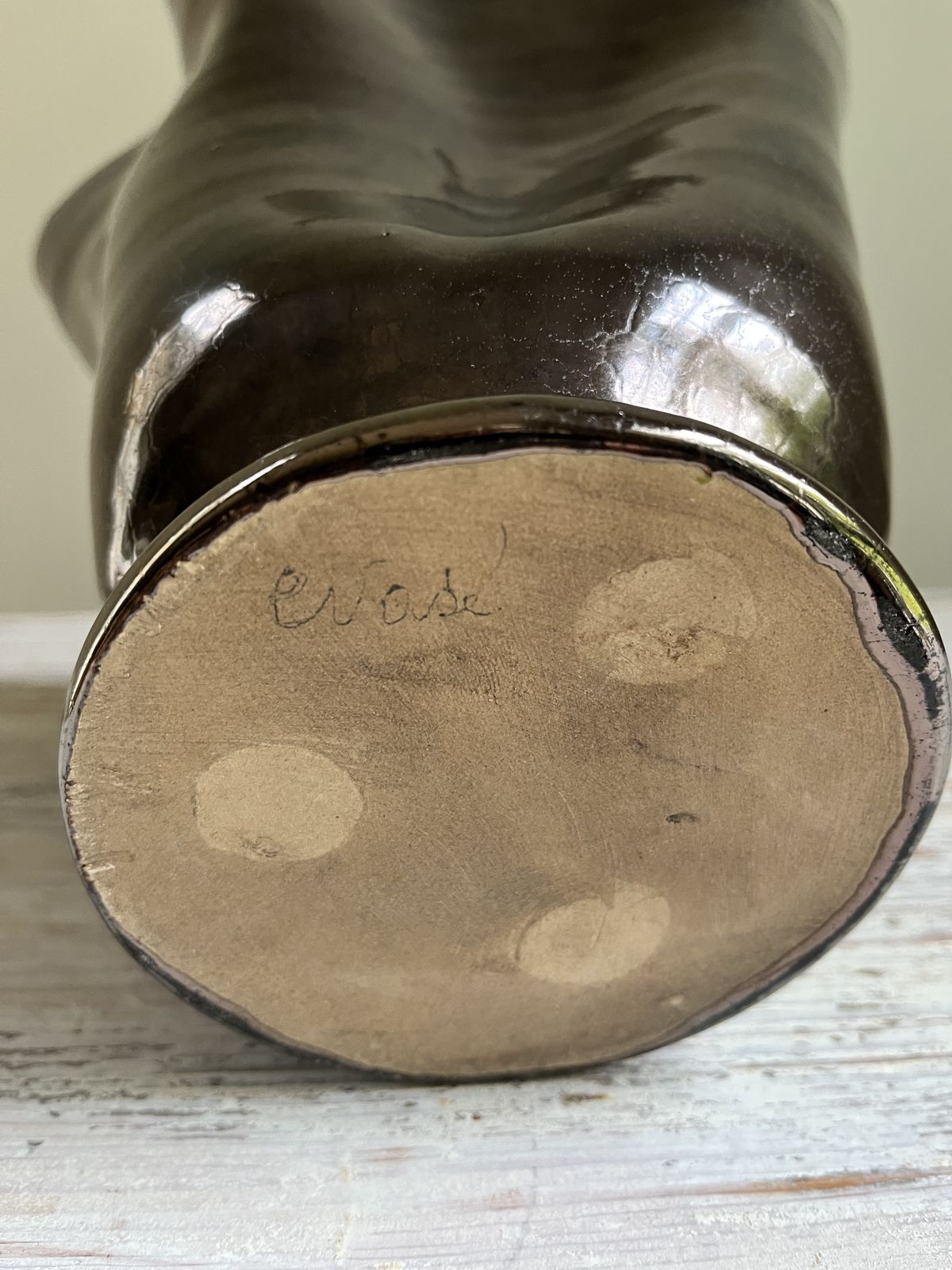 Stunning Mid Century French Vase, Signed photo vinterior