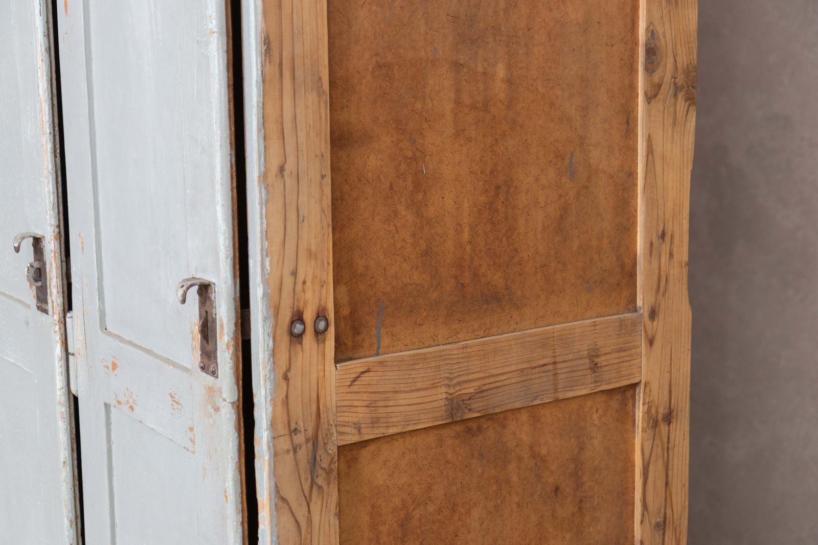 Bank Of Three Wooden Storage Lockers photo vinterior