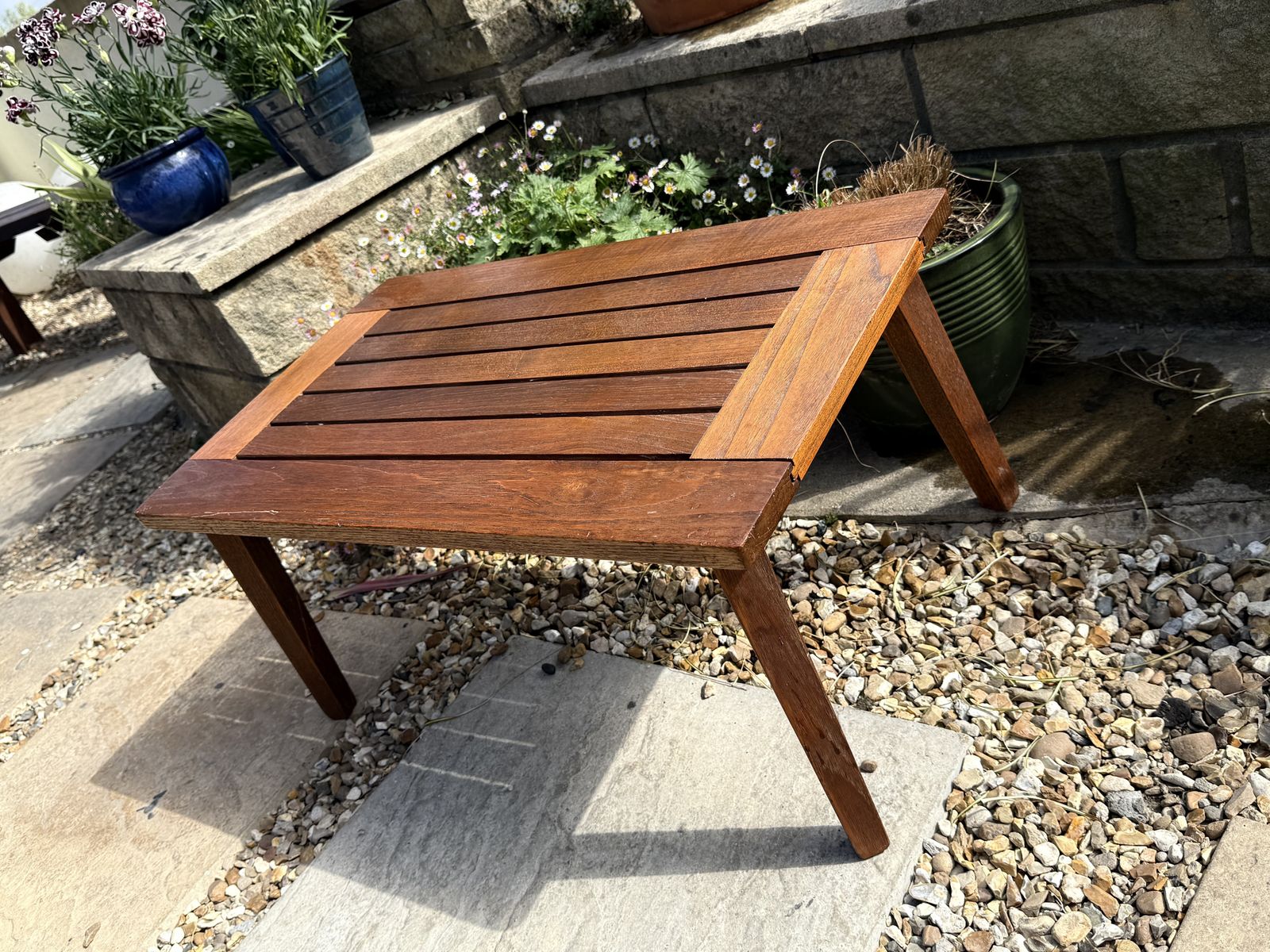 Midcentury Burma Teak Occasional Table   Indoor Or Outdoor photo vinterior