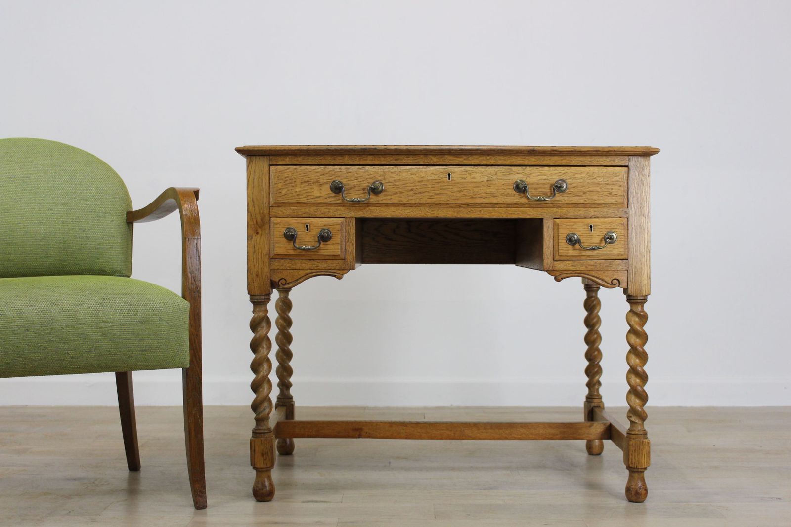 Early 20th Century Small Oak Desk