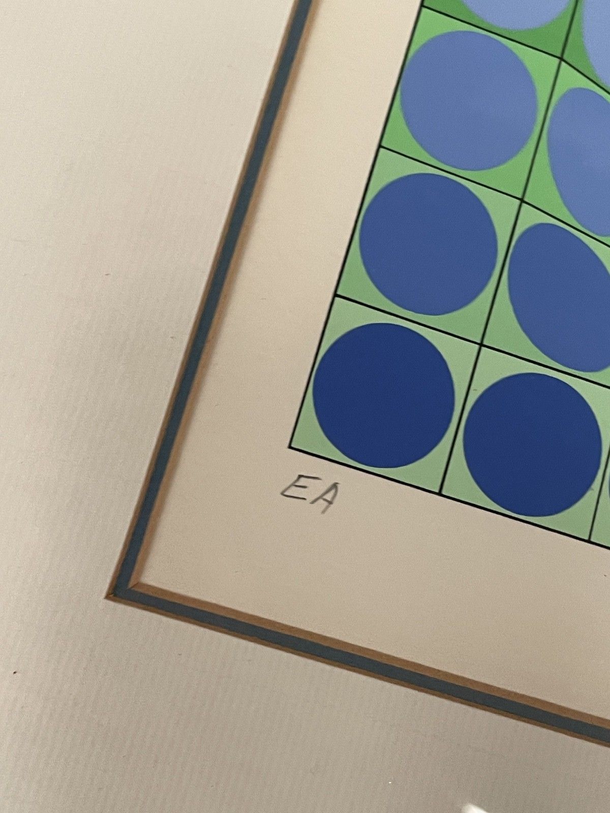1980s Victor Vasarely Artist Proof Signed Screen Print. Silk. 31cm X 31cm. photo 1495.0