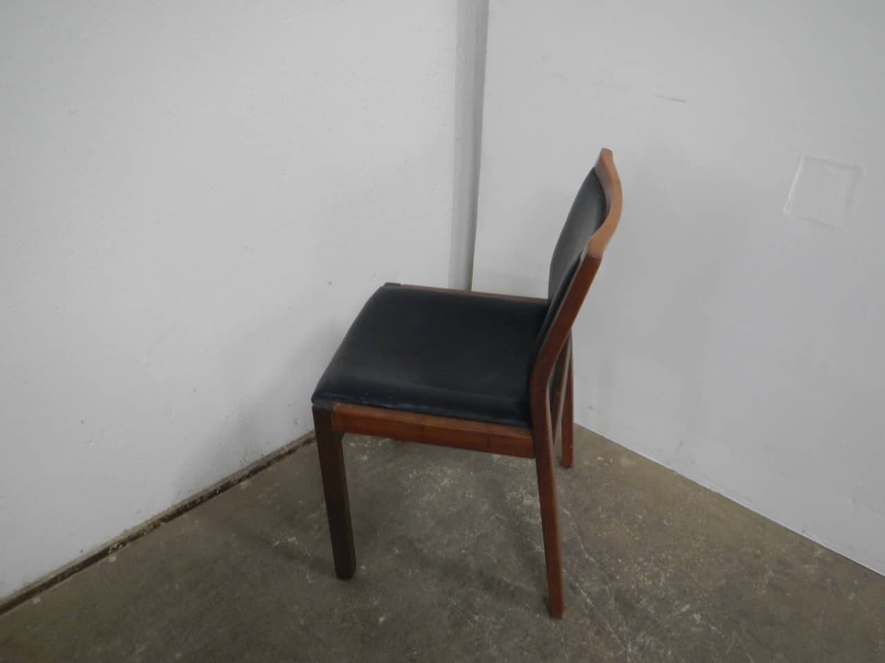 Black Leatherette Chair, 1980s photo 236.0