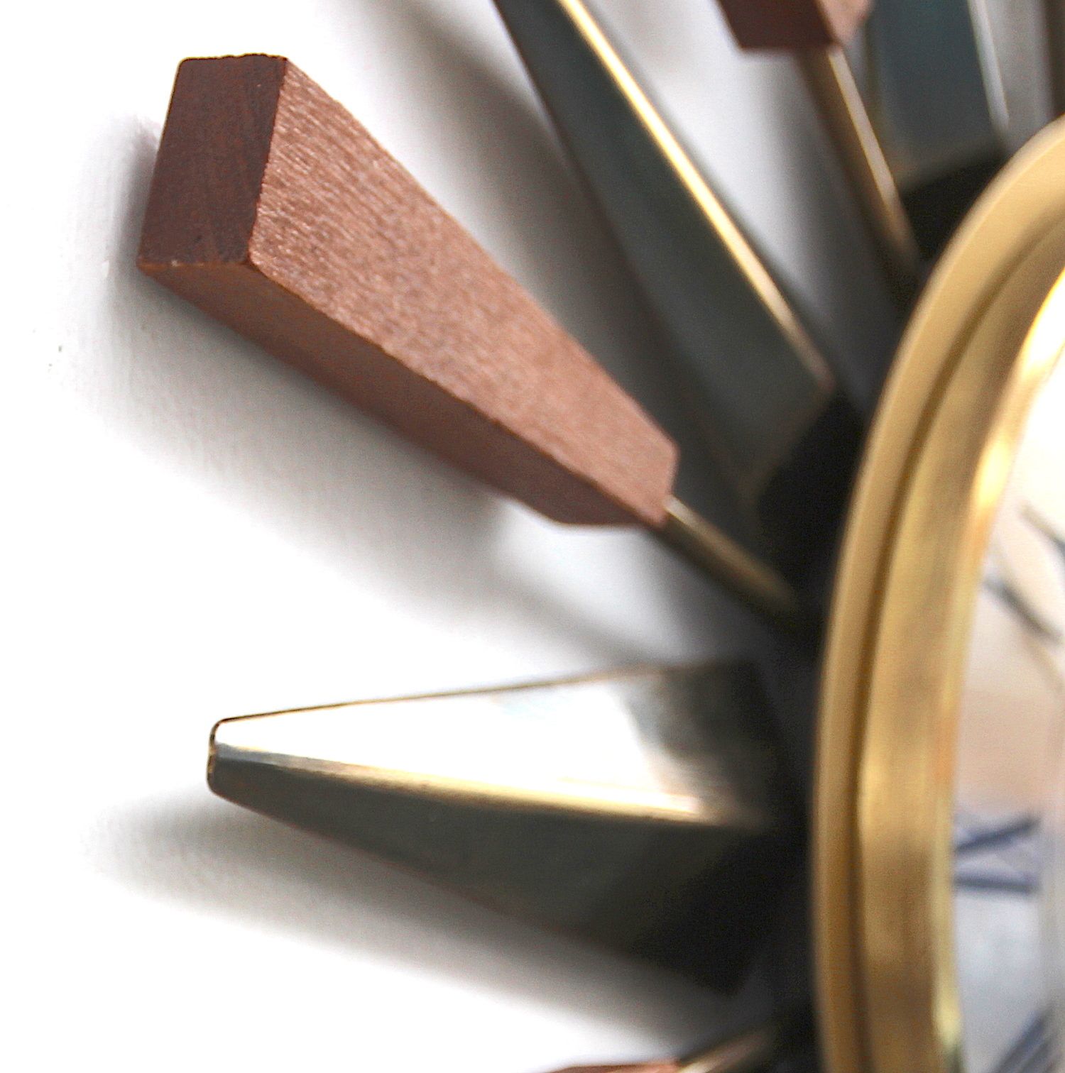 Home Decor Large 39cm 1970s British Sunburst Vintage Wall Clock. Fully Guaranteed. London Timepiece. photo