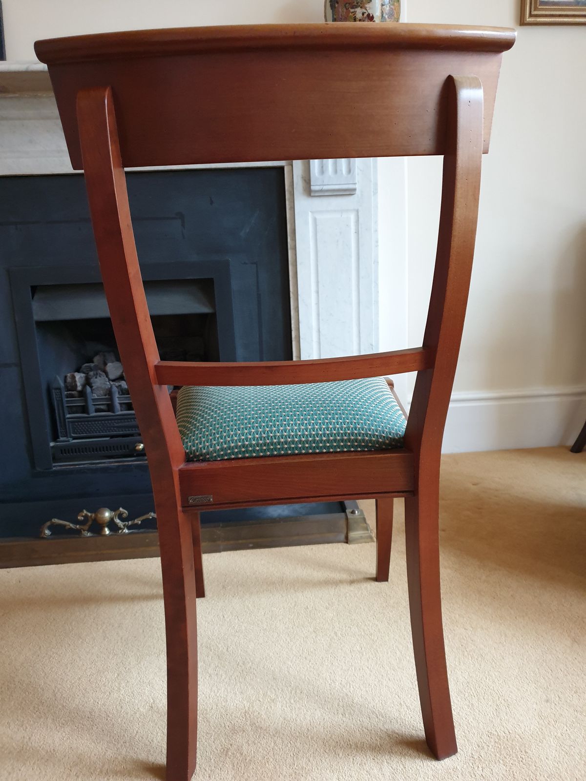 Grange 4 Dining Chairs Cherry Wood French Very Good Condition photo vinterior
