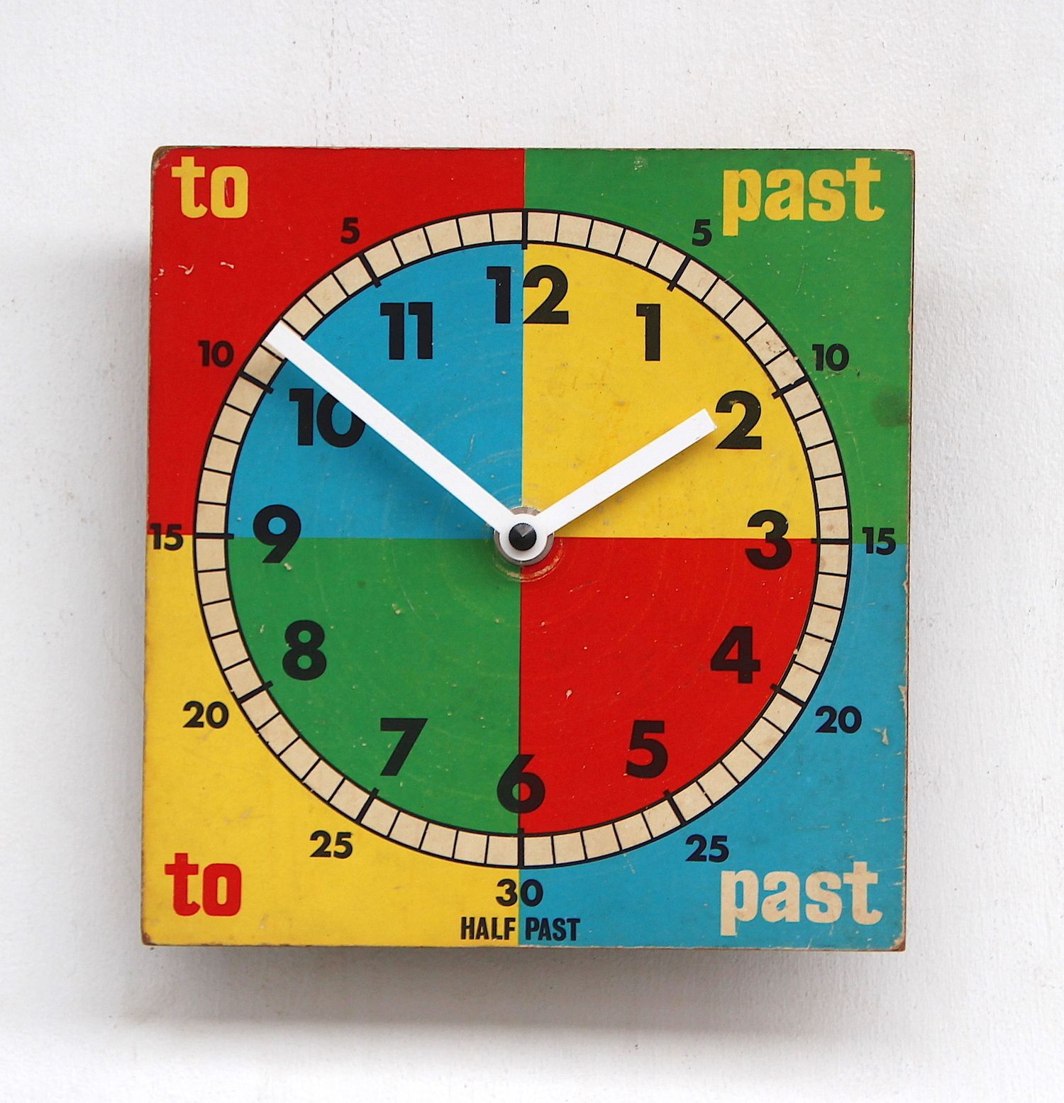 Quirky Learn To Tell The Time School Clock. London Timepiece photo for sale