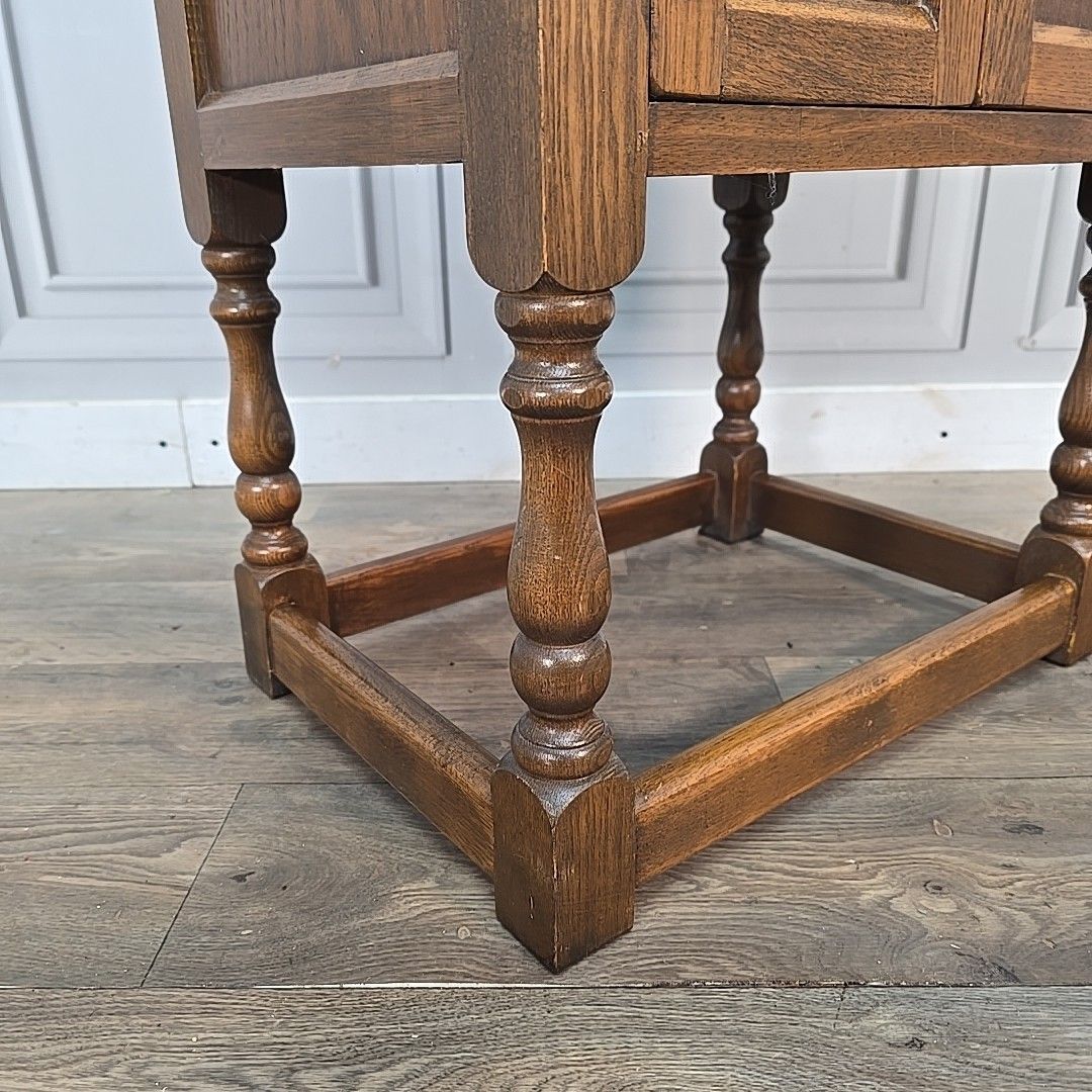 Vintage Old Charm Cabinet Oak Pot Cupboard Tudor Antique Style Side Table photo buy
