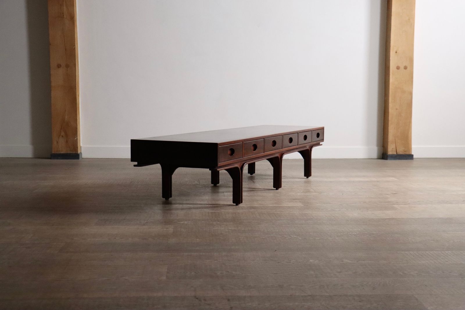 photo vinterior Gianfranco Frattini Low Sideboard For Bernini Italy 1957