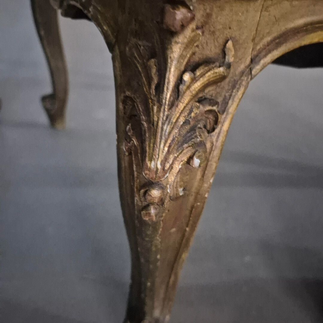 375.0 Pair Of Napoleon III Giltwood Fauteuils photo