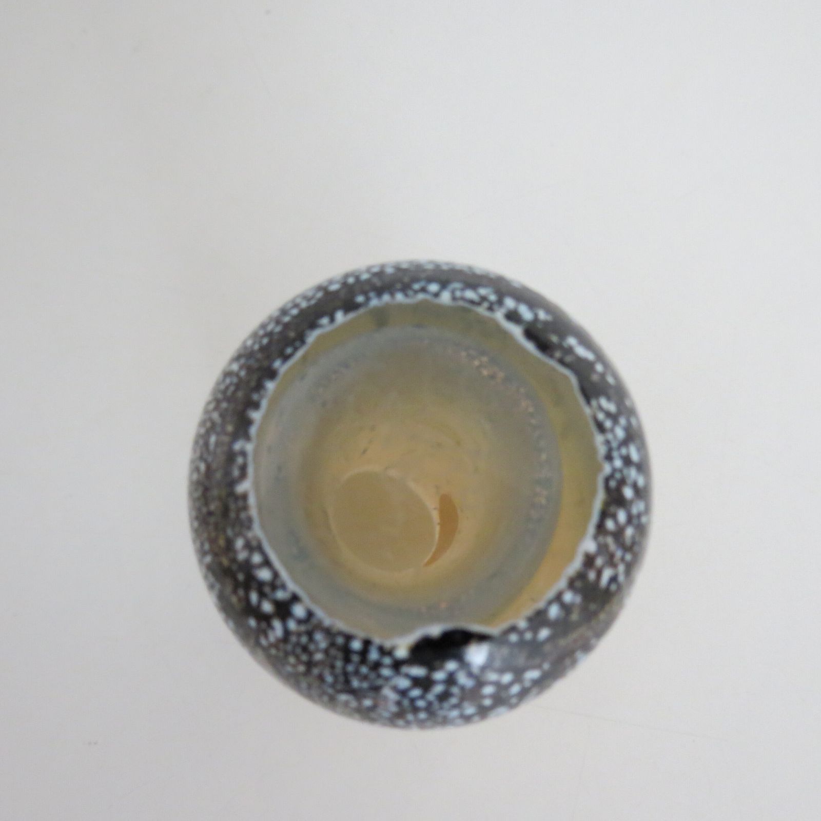 photo vintage Glass Vase By Norman Stuart Clarke 1990s  Cased Glass Landscape Scene