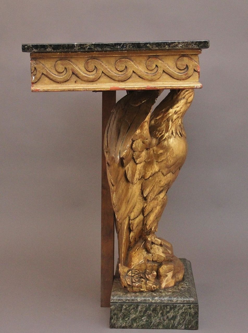 Early 20th Century Antique Gilt And Marble Top Console Table photo buy