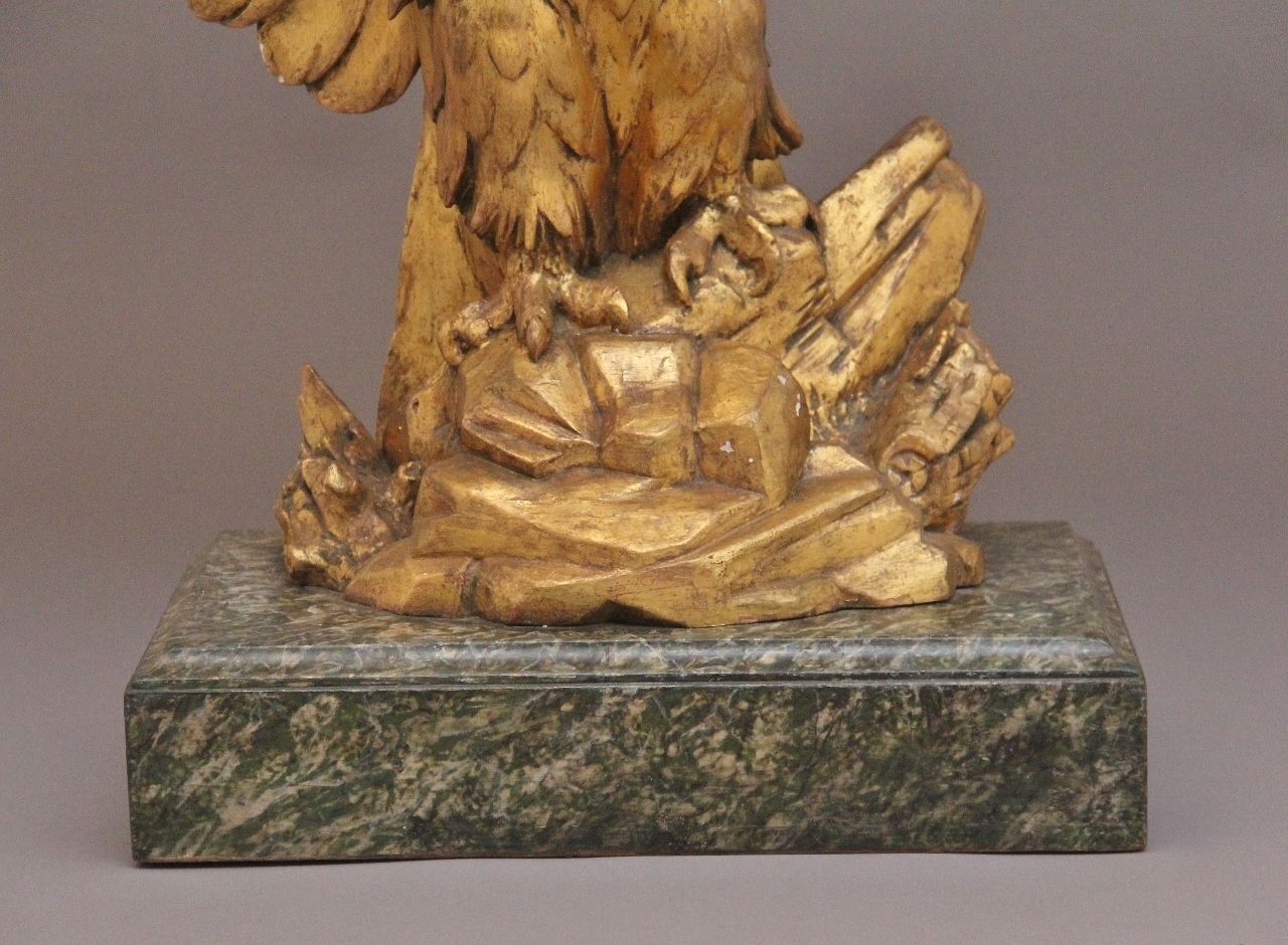 photo for sale Early 20th Century Antique Gilt And Marble Top Console Table