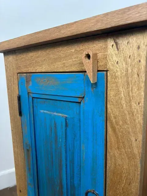 Pair Of Reclaimed Indian Wood Bedside Cabinets photo furniture