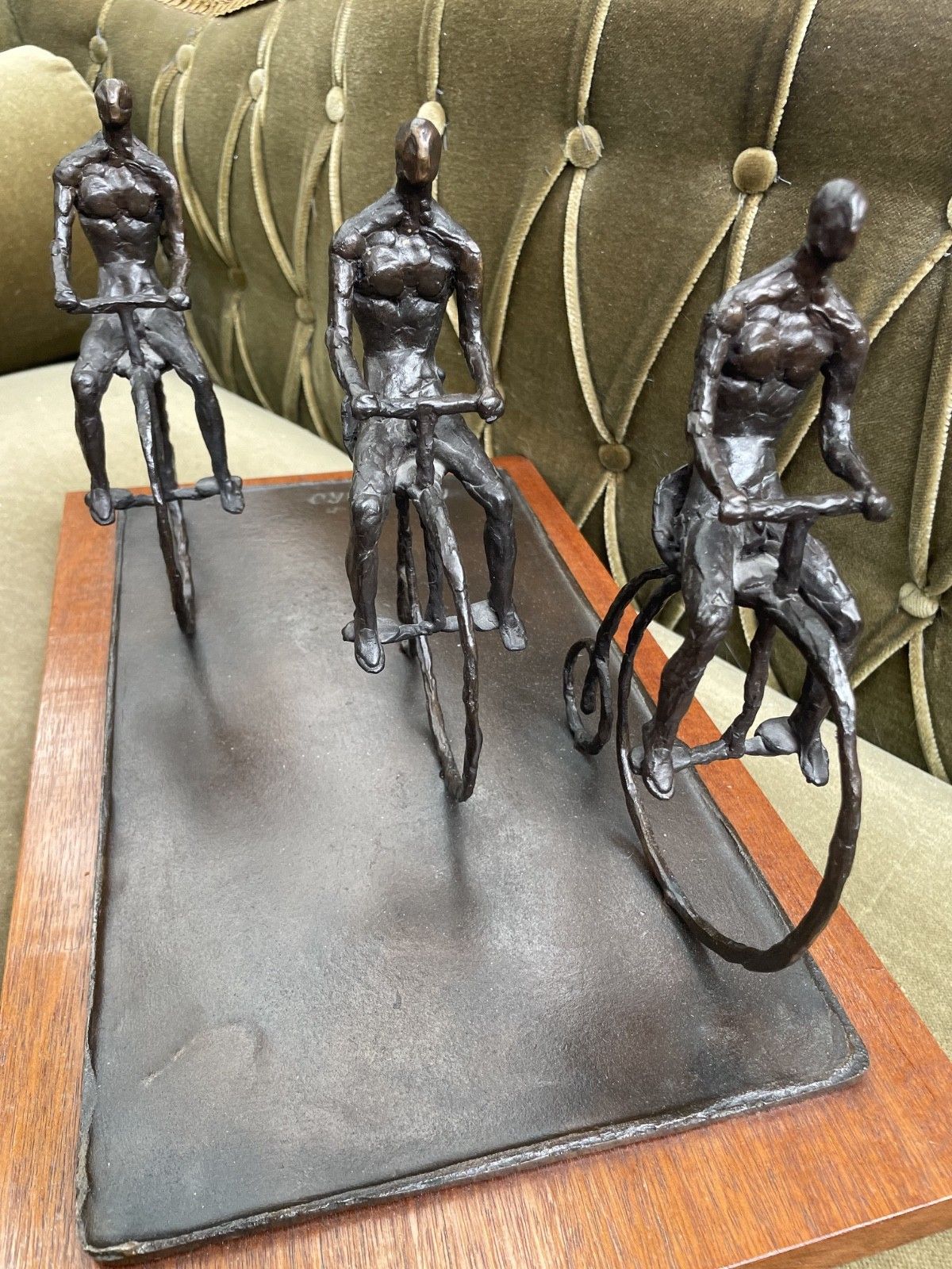 photo furniture Vintage Mid Centry Brutalist Modernist Catalan P. Mataro Broze Sculpture.
