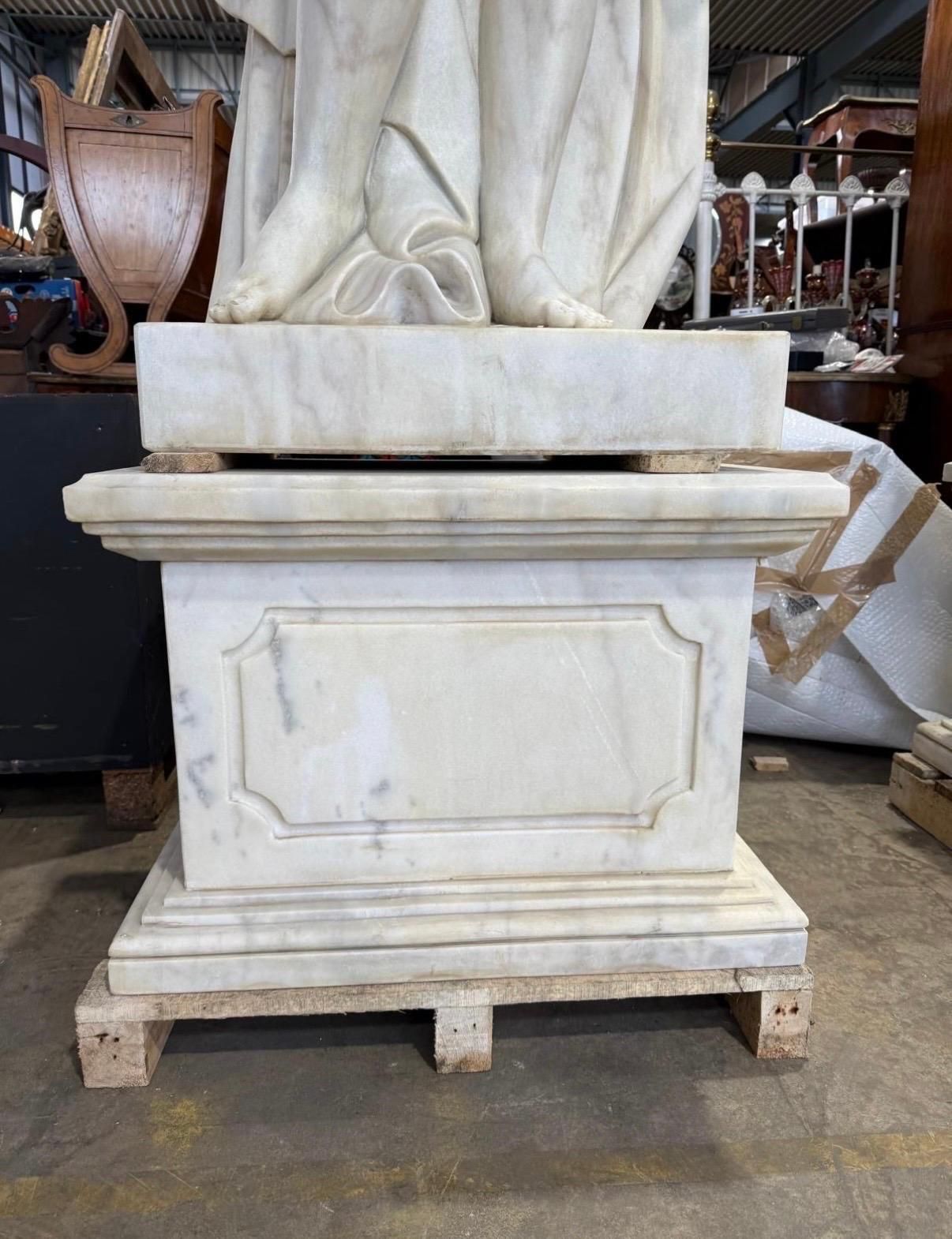 photo buy Set Of Four Life Size Marble Figures, Four Seasons, Late 20th Century