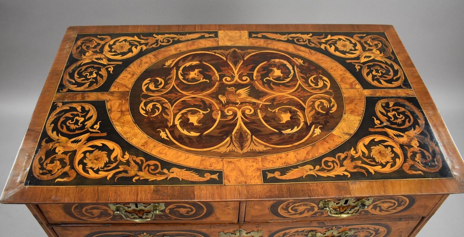 William & Mary Burr Walnut Marquetry Chest photo buy