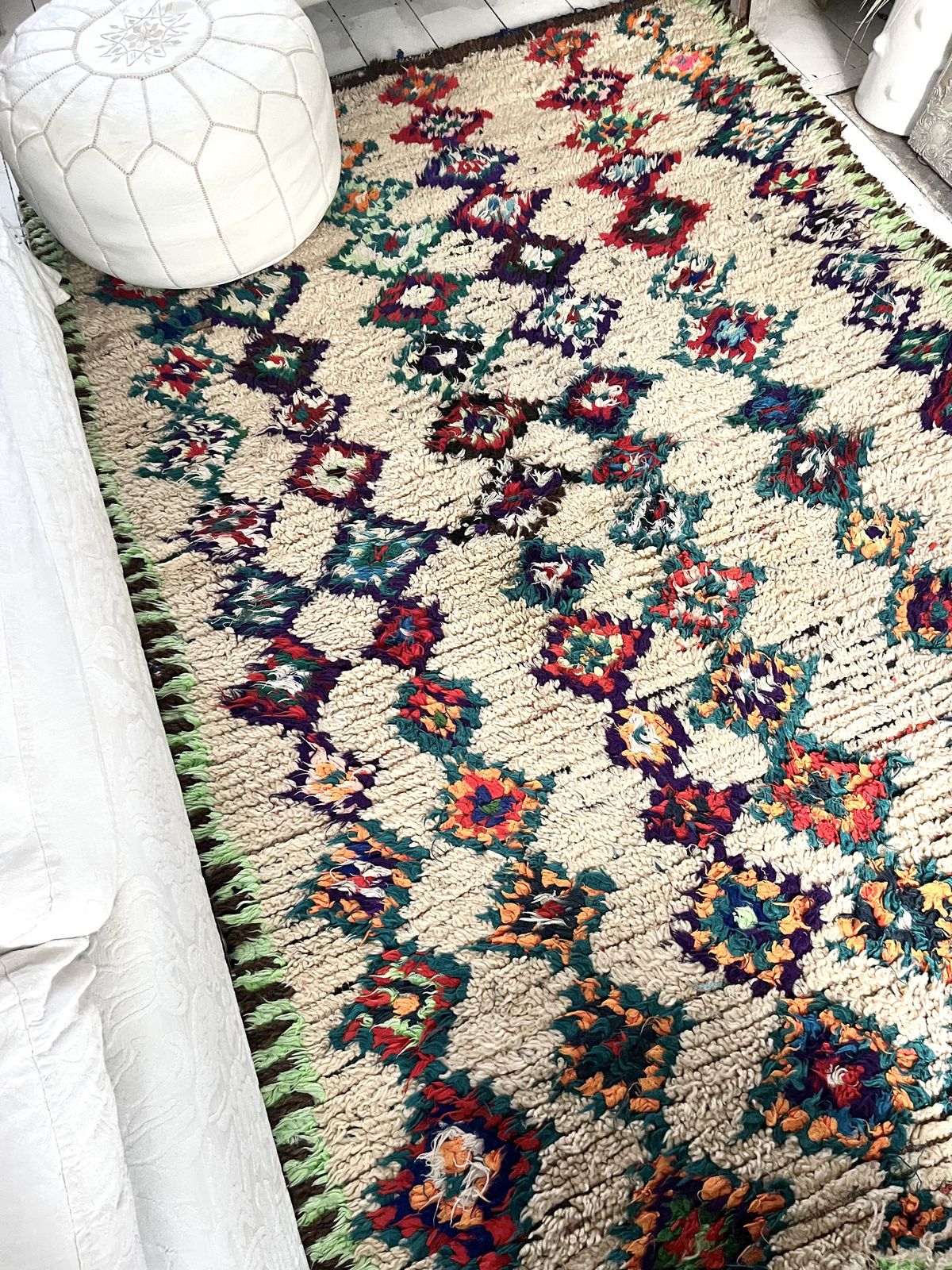 Vintage Moroccan Azilal Rug Hand Knotted Mid Century Wool Berber Carpet photo buy