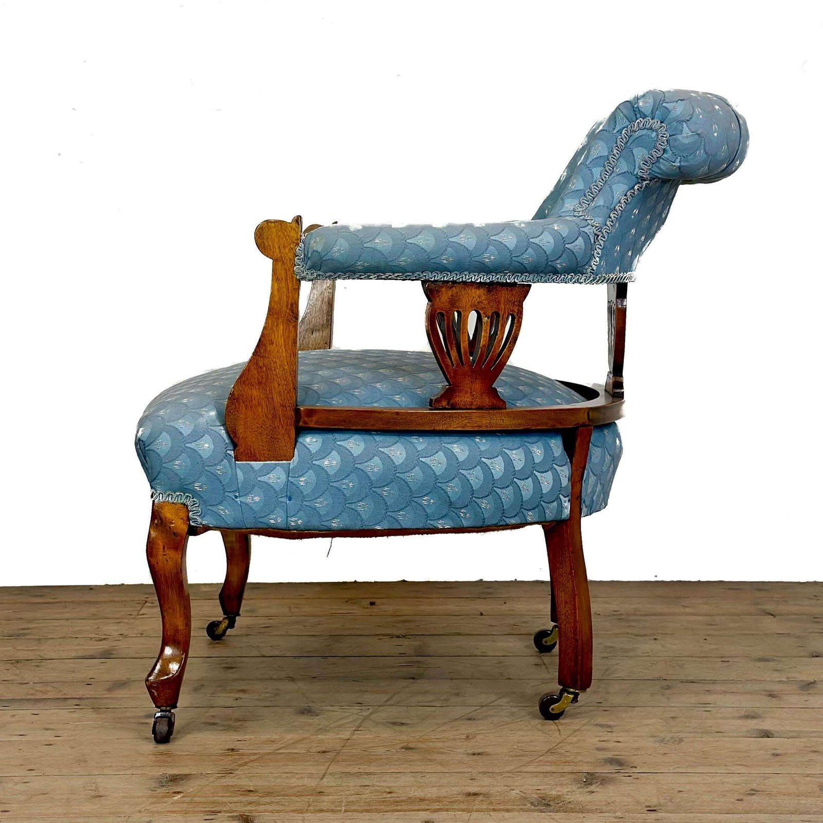 Antique Edwardian Mahogany Armchair | Antique Armchair | Antique Seating | Victorian Antiques | Victorian Armchair (M 6798) photo for sale