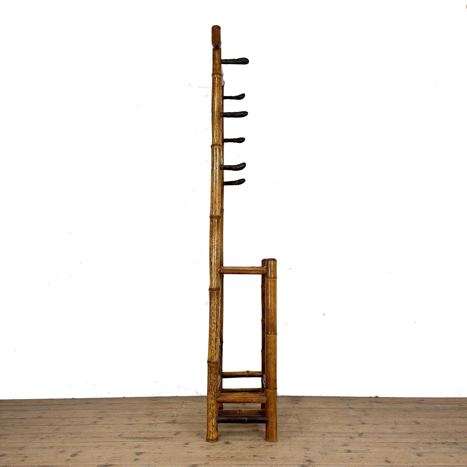 Antique Bamboo Hall Stand | Antique Furniture | Hall Stand | Umbrella Stand | Hallway Furniture (M 1817) photo buy