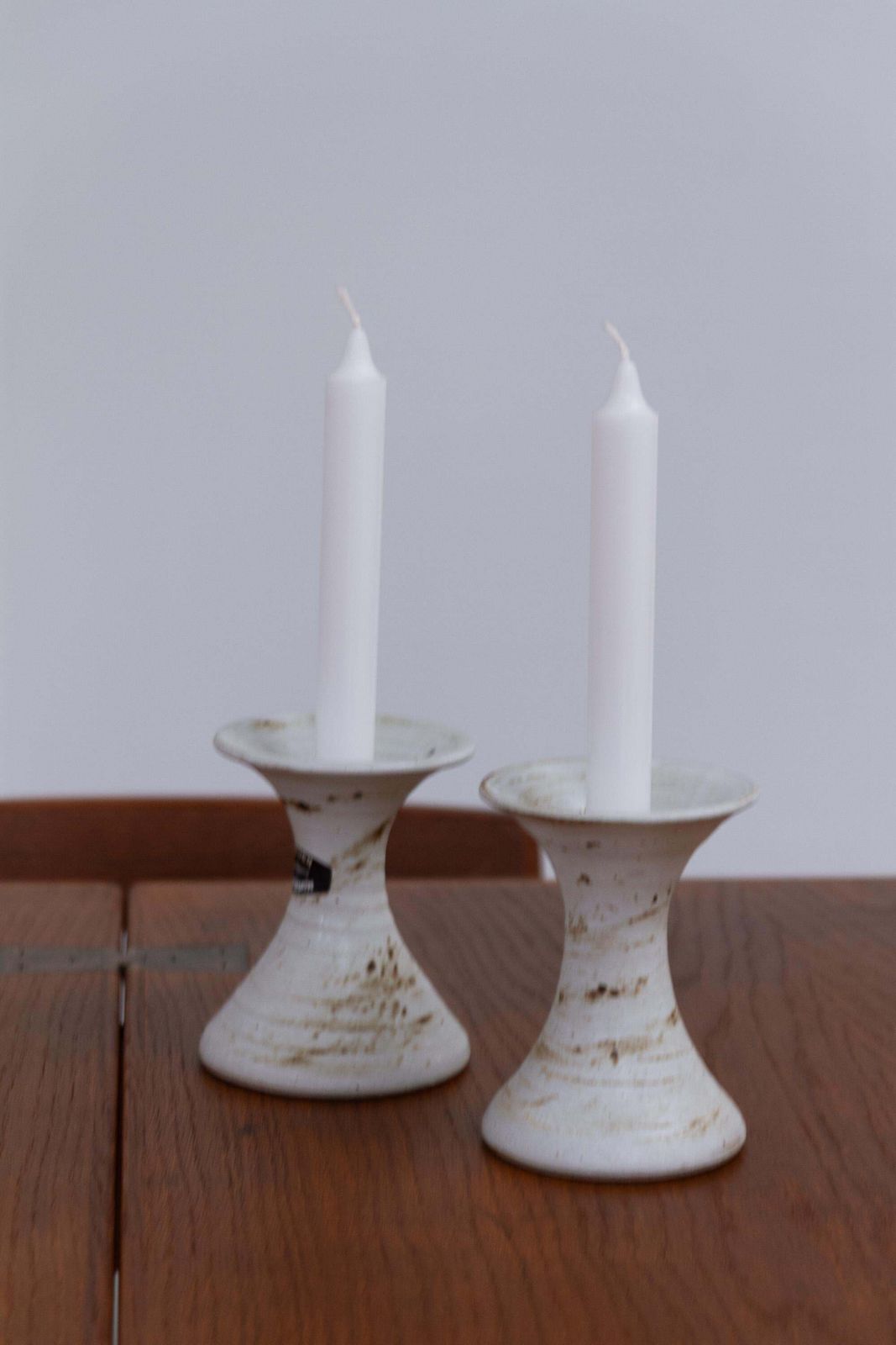 104.0 Danish Mid Century Ceramic Candle Holders, 1960s. Set Of 2. photo