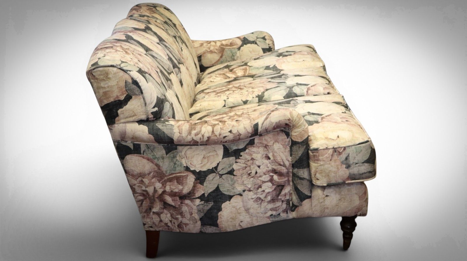 Stunning George Smith Howard Sons Style 3 Seater Elegant Sofa Floral Velvet 🚚 photo Furniture