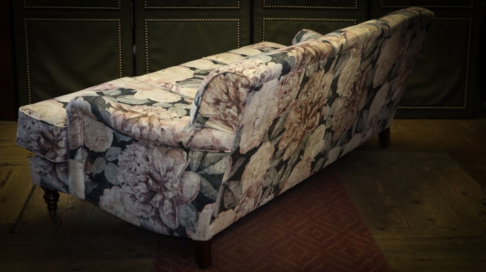 photo vintage Stunning George Smith Howard Sons Style 3 Seater Elegant Sofa Floral Velvet 🚚