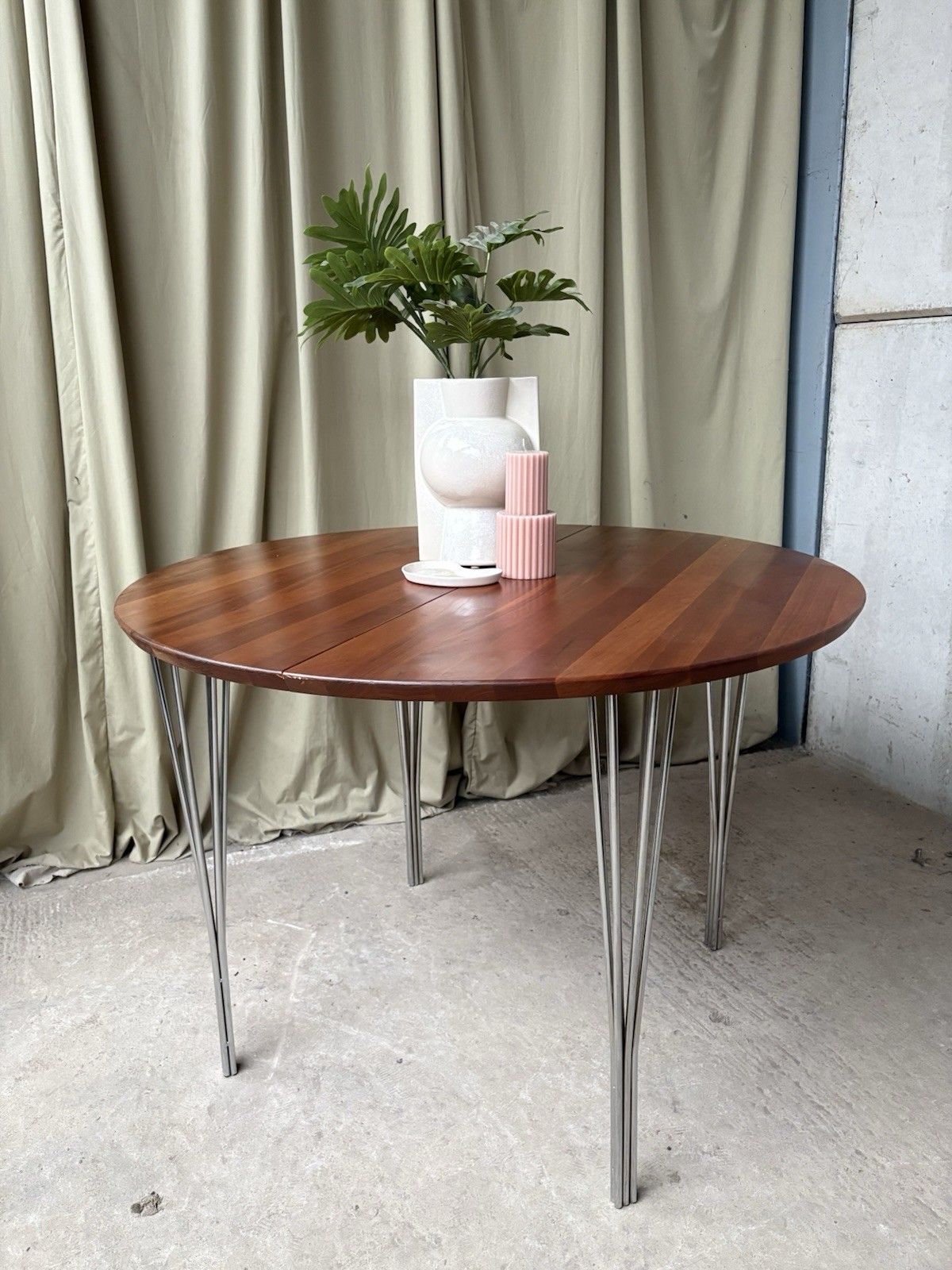 Vtg Late Mid Century  A/S Haslev Møbelsnedkeri Danish Dining Table Scandi R1186