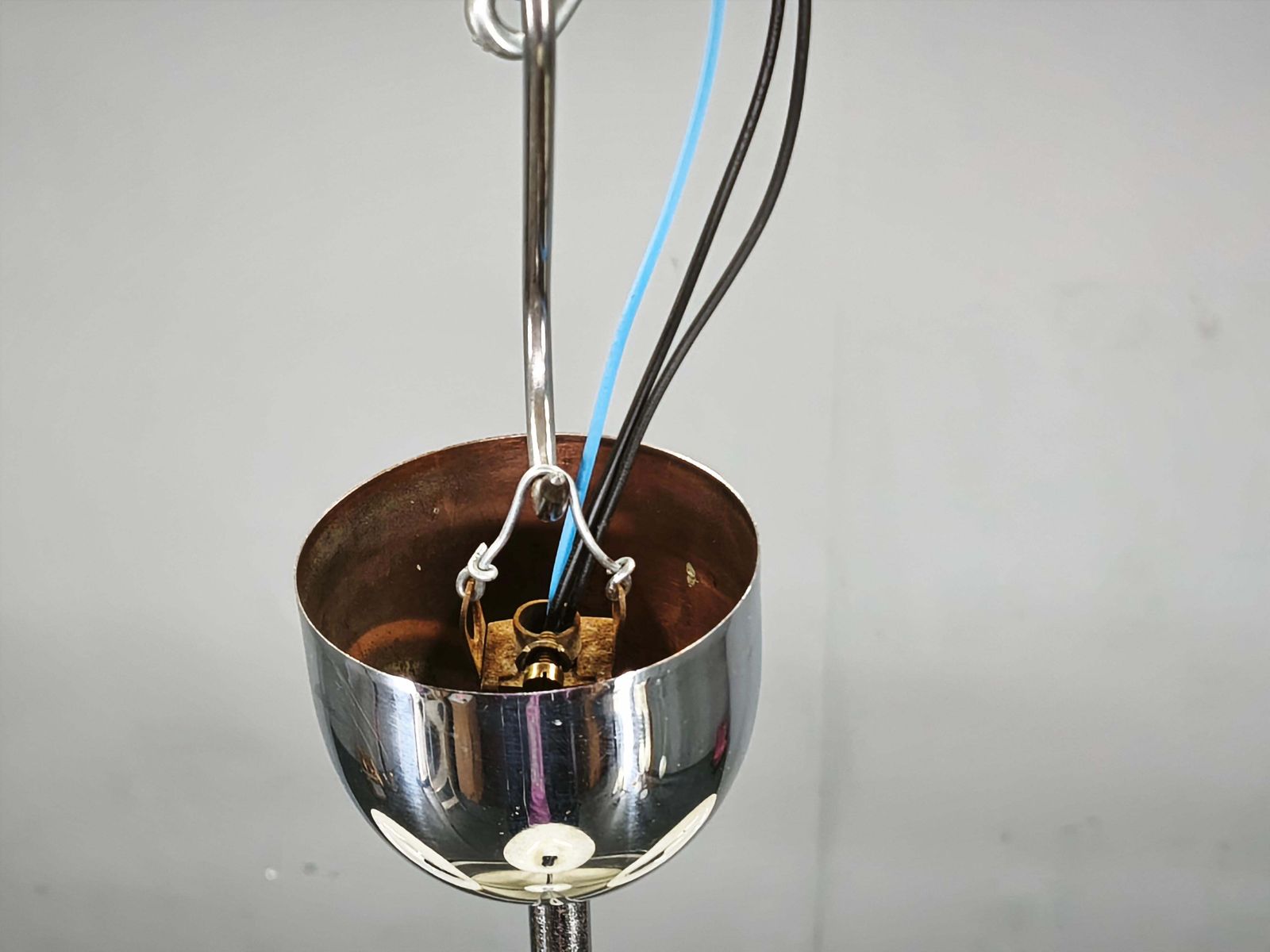 Czech Art Deco Opaline Glass Chandelier, 1940s photo vinterior
