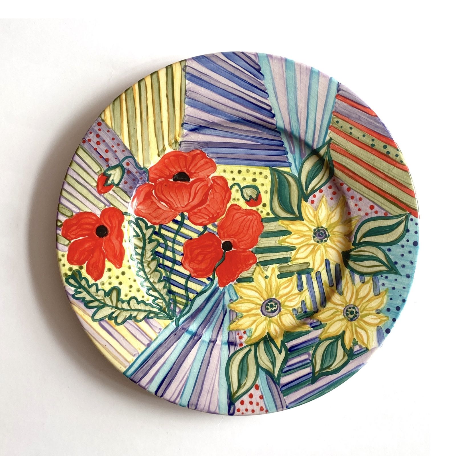 Janet Parker Laird Studio Pottery Halla Collection Charger 13", Poole Pottery Delphis Artist