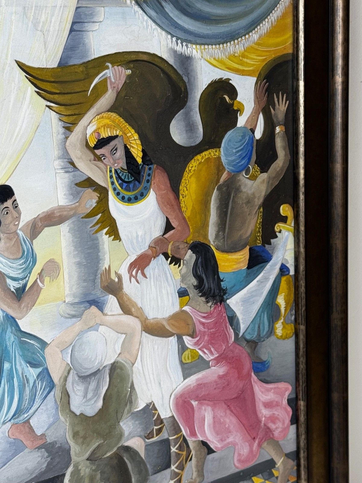 Surrealism Painting Death Of Cleopatra By Wenda Jerrum C1960 Egyptian Mythology photo vinterior
