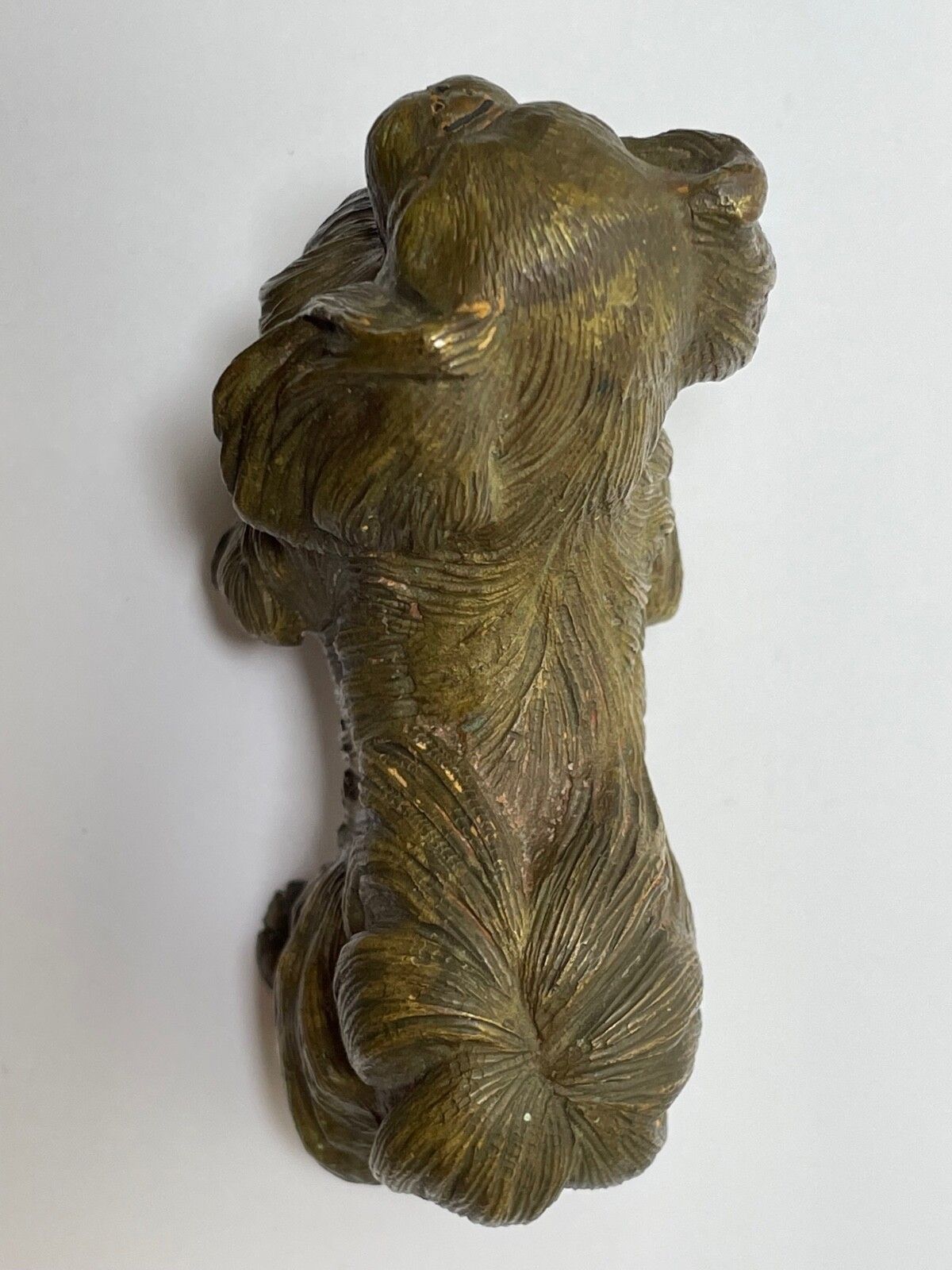 Antique Austrian Miniature Bronze Pekingese Dog Sculpture photo vintage