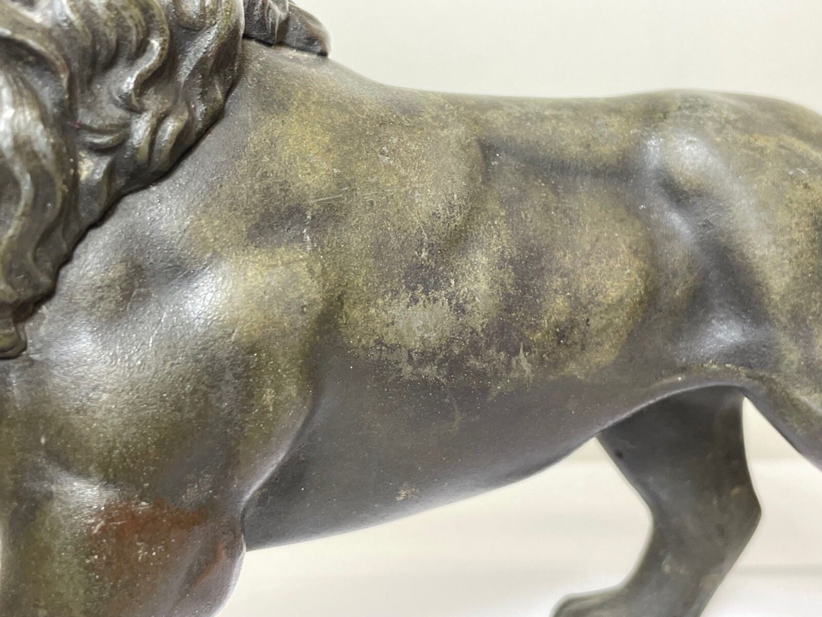 19th Century Bronze Small Model Lion Sculpture photo for sale