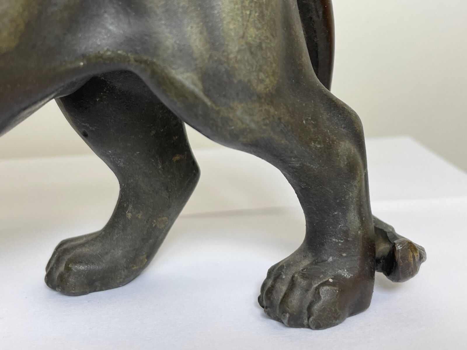 19th Century Bronze Small Model Lion Sculpture photo vinterior