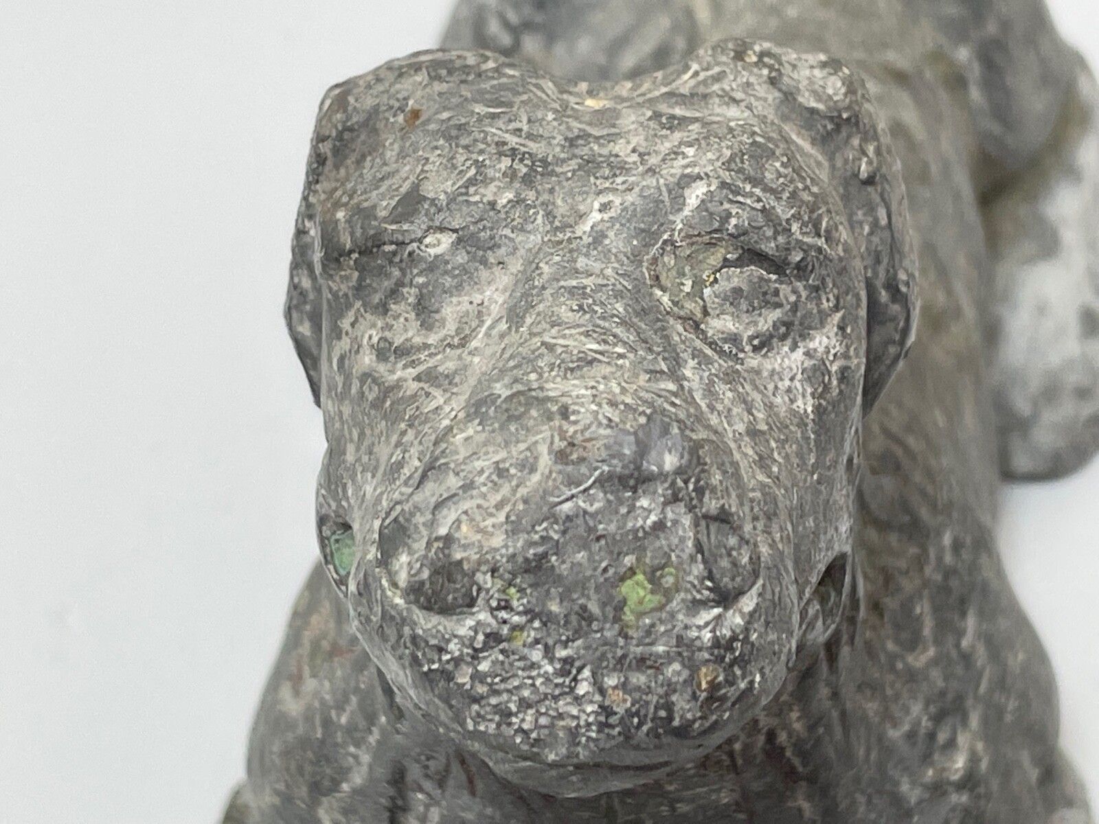 Small 18t Century Lead Recumbent Hound Dog Sculpture In The Manner Of John Cheere photo Art