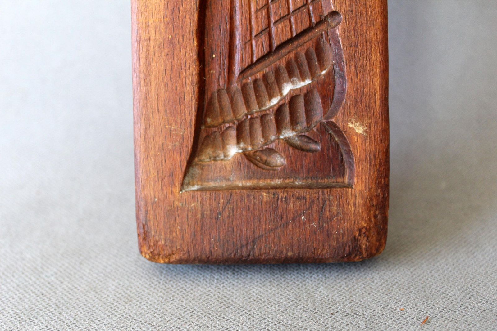 Tall Antique Hand Carved Gingerbread Springerle Mold, Speculoos Cookie Mold, Couple, Man And Lady, Traditional Clothing, Kitchenalia 47 Cm photo vinterior