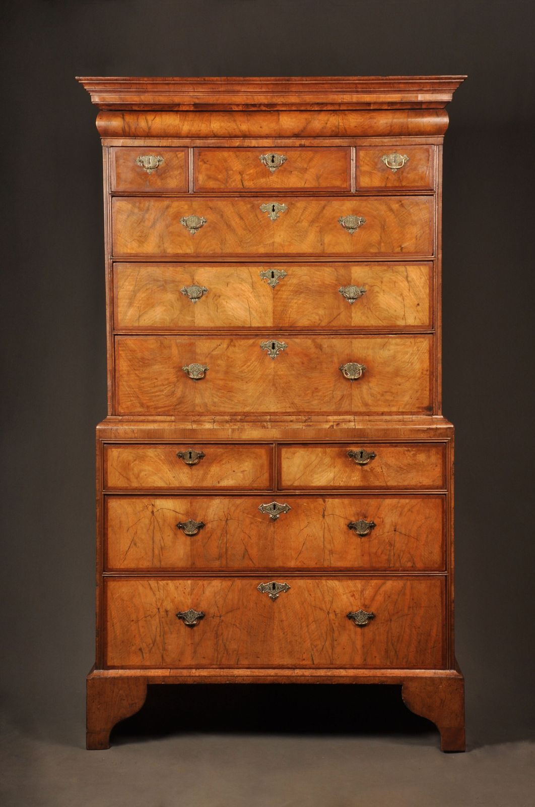 Rare Queen Anne Walnut Chest On Chest photo furniture