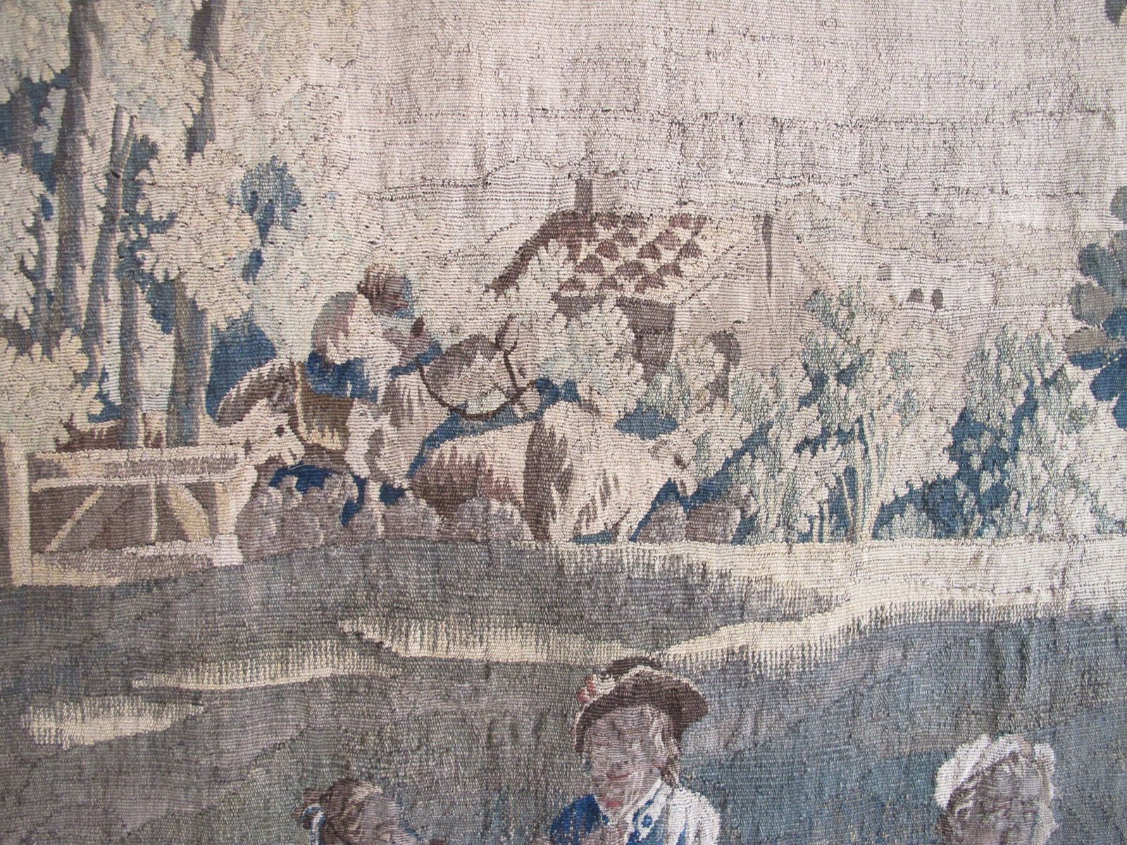 photo vintage Charming French Pastoral Tapestry, Circa 1790, 2.57m X 4.94m