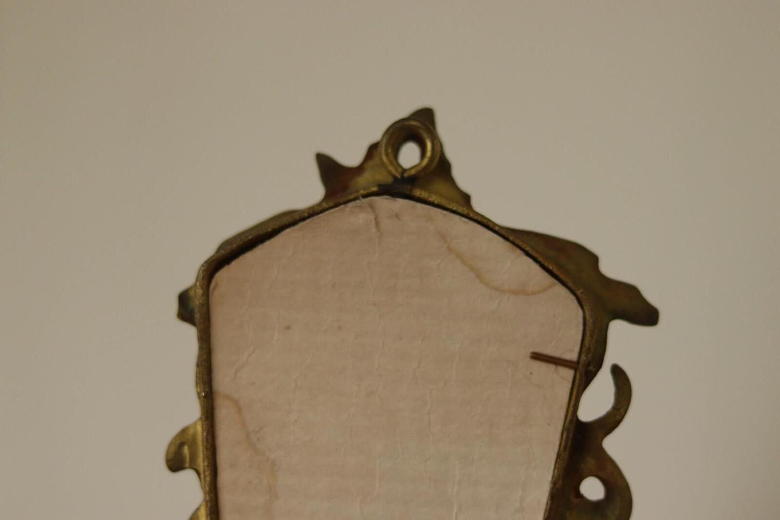 photo vintage Pair Of Mid Century Swedish Brass Sconces With Mirrors