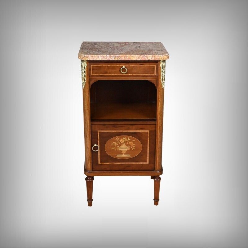 Small Marquetry Parlor Cabinet, Louis XVI Style – Early 20th Century photo furniture