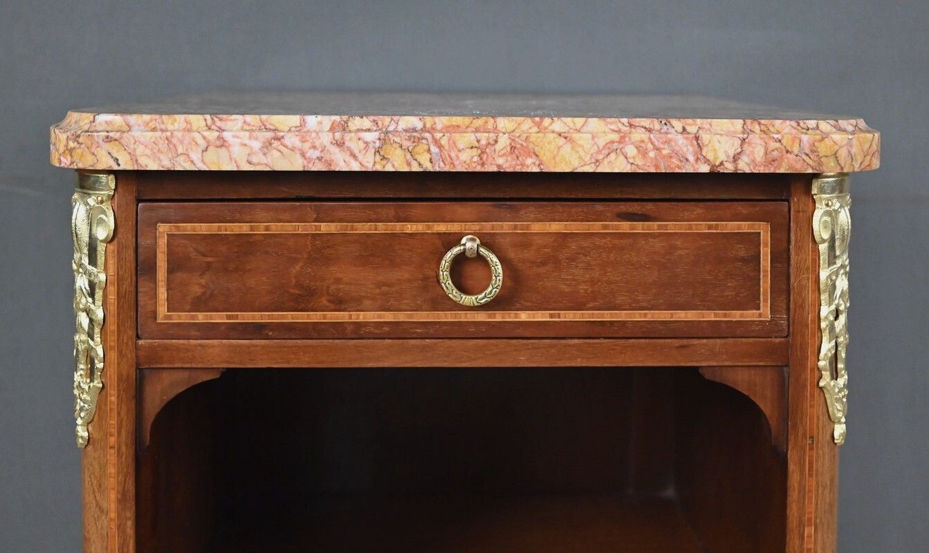 Small Marquetry Parlor Cabinet, Louis XVI Style – Early 20th Century photo buy