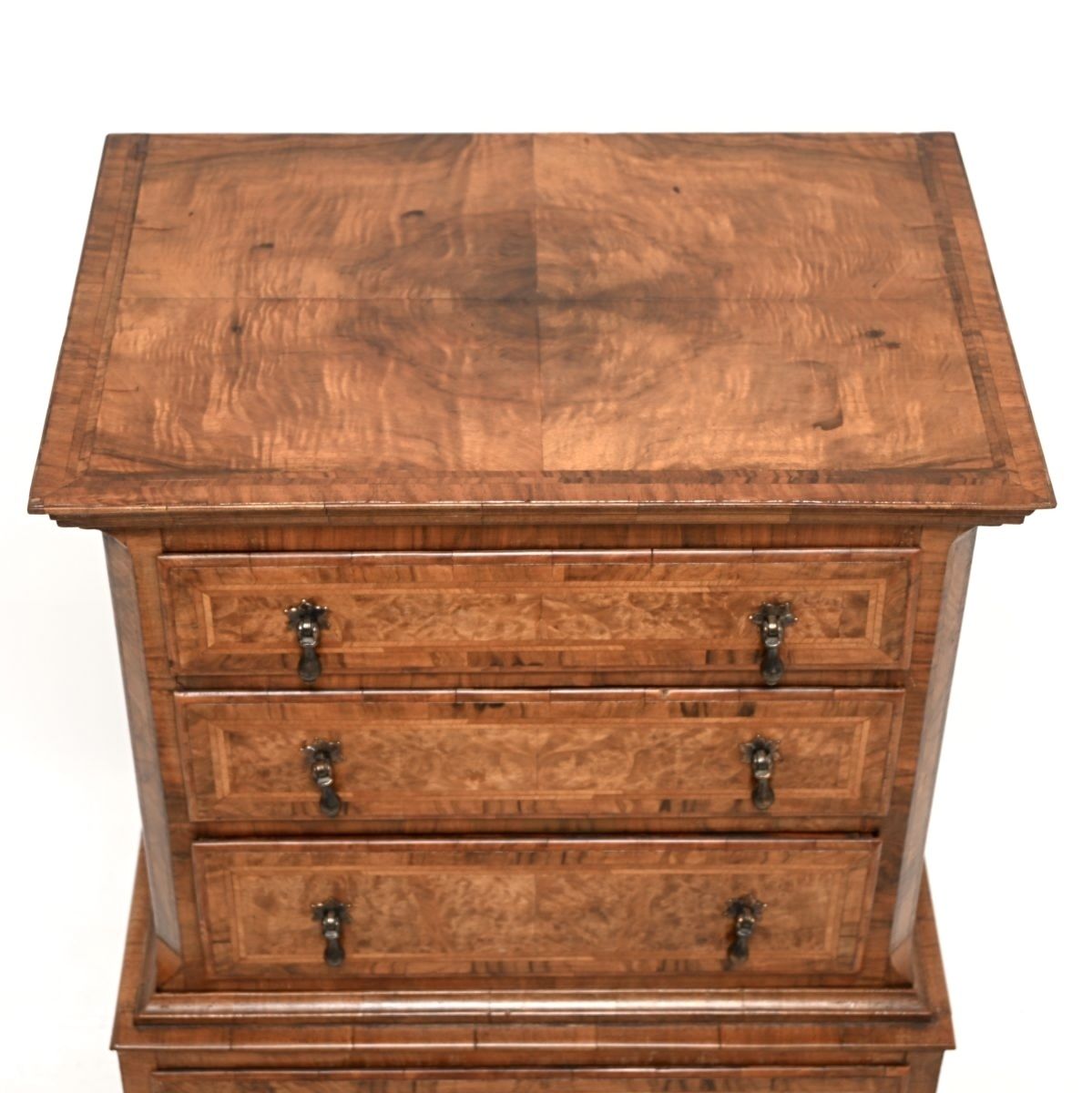 Antique Burr Walnut Chest On Chest Of Drawers photo buy