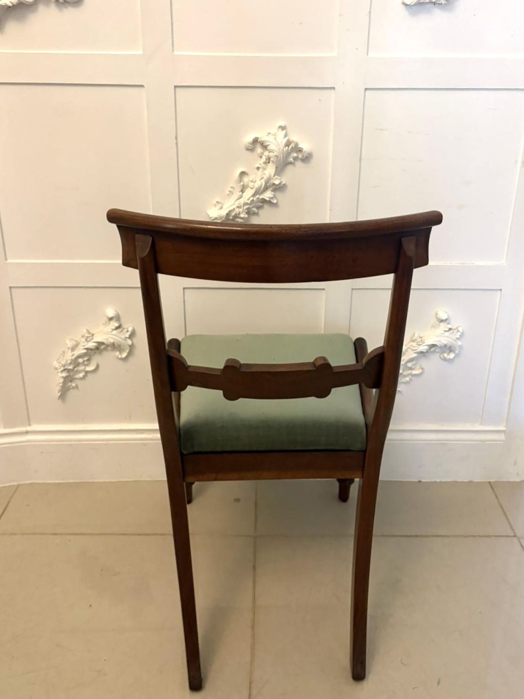 Antique 19th Century Mahogany Set Of 8 Dining Chairs With Scroll Arm Carvers photo 5395.0