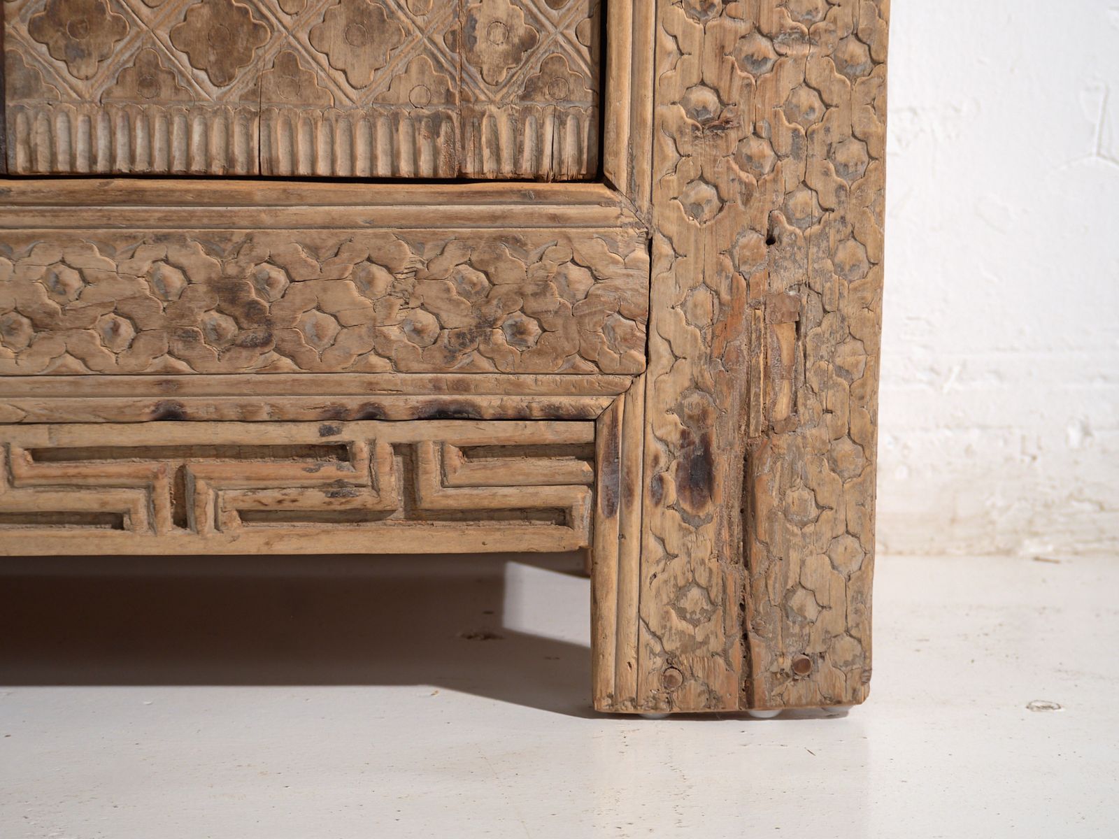 Antique Carved Low Sideboard In Pine Wood  China Circa 1900 photo buy