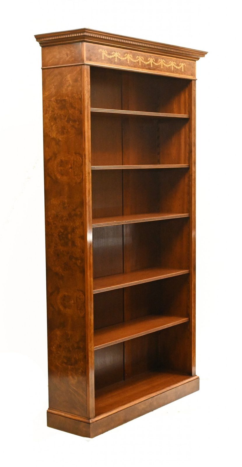 photo furniture Pair Walnut Bookcases   Regency Sheraton Open Front Bespoke
