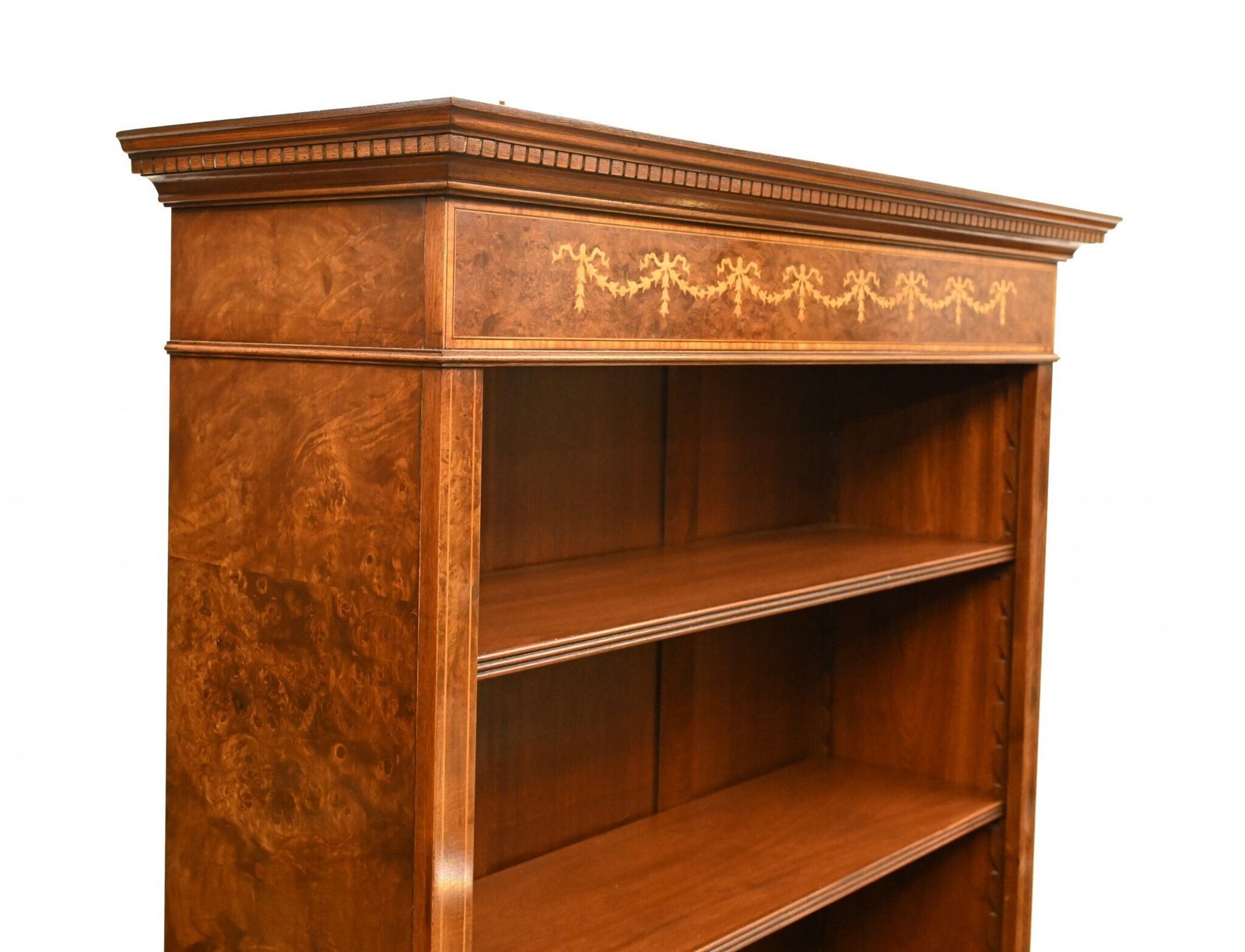 2220.0 Pair Walnut Bookcases   Regency Sheraton Open Front Bespoke photo