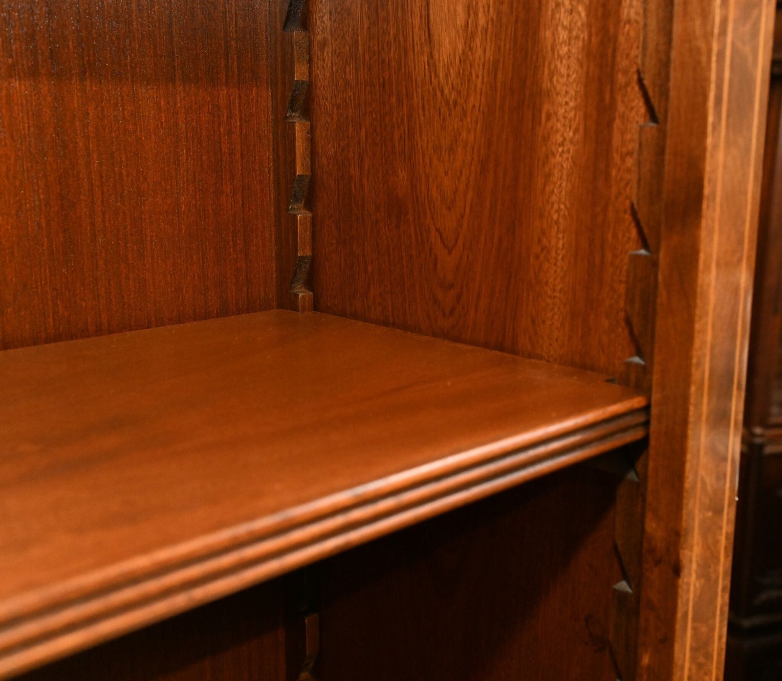 photo vinterior Pair Walnut Bookcases   Regency Sheraton Open Front Bespoke